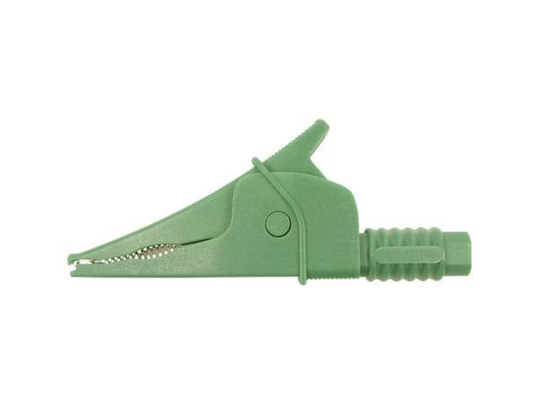 Cliff Croc Clip Säkerhetskrokodilbenkontakt 4 mm CAT III 1000 V Grön