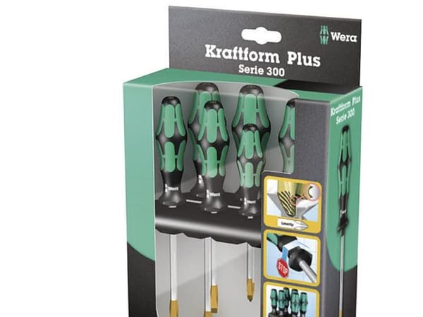Wera Kraftform Plus - Series 300 - Skruvmejseluppsättning - 6 delar - i rack