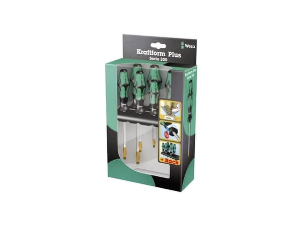 Wera Kraftform Plus - Series 300 - Skruvmejseluppsättning - 6 delar - i rack