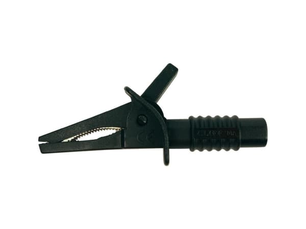 Cliff CRC/01 Säkerhetskrokodilklämma Kontakt 4 mm KAT II 1000 V, KAT III 600 V Svart