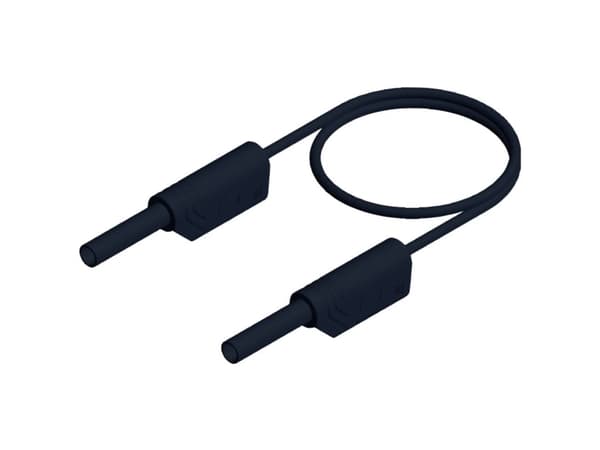 SKS Hirschmann MVL S 200/1 Au Säkerhetsprovledning [Lamellanslutning 2 mm - Lamellanslutning 2 mm] 2,00 m Svart 1 st