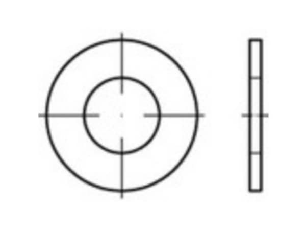 Aluslevy Sisähalkaisija: 16 mm Teräs 200 kpl TOOLCRAFT 159228