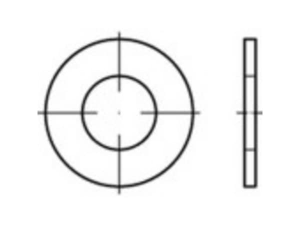 Aluslevy Sisähalkaisija: 16 mm Teräs 200 kpl TOOLCRAFT 159228