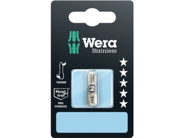 Wera 3855/1 TS SB SiS 05073613001 Krydskærv-bit PZ 1 Rustfrit stål D 6.3 1 stk