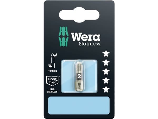 Wera 3855/1 TS SB SiS 05073613001 Krydskærv-bit PZ 1 Rustfrit stål D 6.3 1 stk