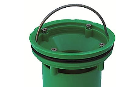 PURUS Maxiflex -yleisvesilukko vihreää PP-muovia - vanhan 75 tai 110 mm:n lattiakaivon korvaamiseen.