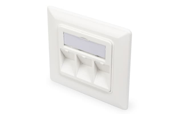 Digitus - Etulevy - RJ-45 X 3 - RAL 9010