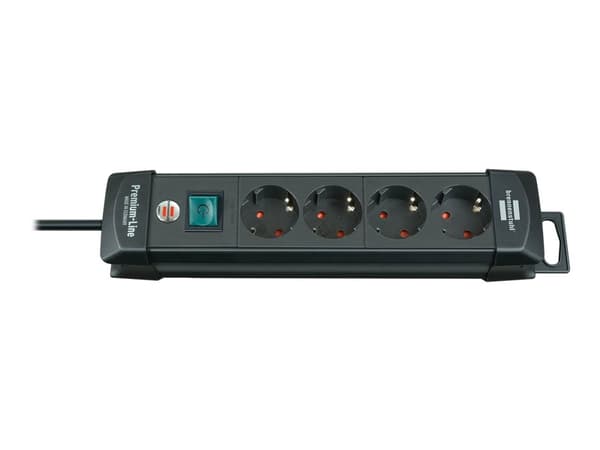 brennenstuhl Premium-Line - Effektband - utgångskontakter: 4 - 1.8 m sladd - svart