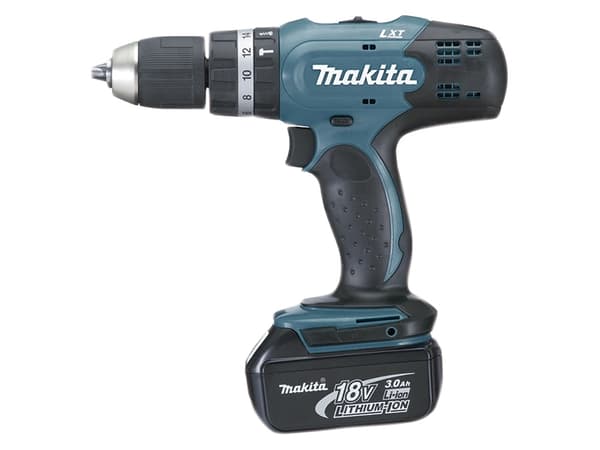 Makita DHP453RFE - Hammerbor/driver - trådløs - 2 hastigheter - nøkkelfri borhylse - 42 N·m - 2 batterier - 18 V