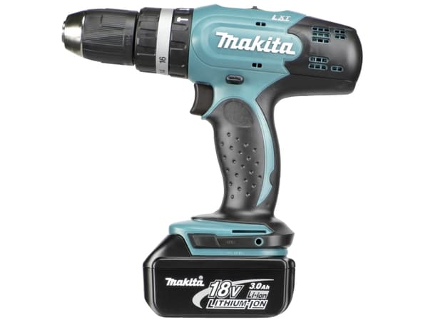 Makita DHP453RFE - Hammerbor/driver - trådløs - 2 hastigheter - nøkkelfri borhylse - 42 N·m - 2 batterier - 18 V