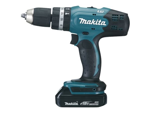 Makita DHP453RFE - Hammerbor/driver - trådløs - 2 hastigheter - nøkkelfri borhylse - 42 N·m - 2 batterier - 18 V