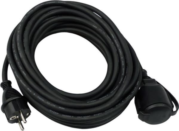 REV 0065259, 25 m, Inomhus / utomhus, IP44, 1,5 mm ², Gummi, Svart