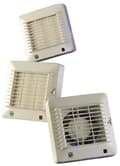 Miniatyrbilde 2 av 5: THERMEX Ventilator EDM 100 T med fast timer (8 min.). Luftmængde 95 m³/h, mål 155x155/Ø98 mm.