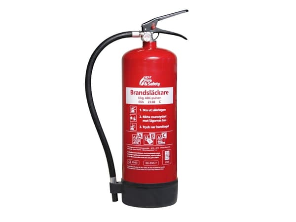 Brandsläckare Röd 6kg 55A