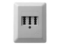 ZE KOMMUNIKATIONSTECHNIK 3x6 Standard - Ytmonterat uttag - TAE-NFN - pärlvit, RAL 1013 - 1-gang