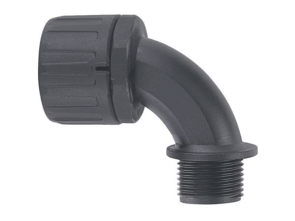 LAPP 55506535 SILVYN® FPAG-M25x1,5 90° Letkuliitin Musta M25 22,80 mm 90° 1 kpl 1 kpl