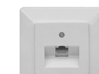 ZE KOMMUNIKATIONSTECHNIK UAE 8 - Planforsænket stikdåse - RJ-45 (4 pin) - perlehvid, RAL 1013 - 1-gang