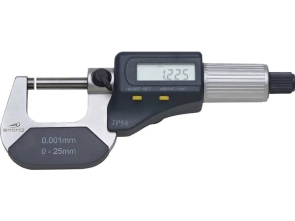 HELIOS PREISSER Elektron. Bügelmessschraube 0-25mm o.Datenausgang 0912501 Micrometer Med digitalt display 0 - 25 mm Aflæsning: 0.001 mm DIN 863-1