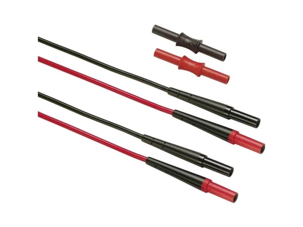 Fluke SureGrip, Testausjohdin, Musta, Punainen, CAT III, CAT IV, Silikoni, 1,5 m, 1000 V