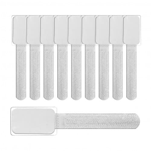 LTC MINI TAGS - Wire/kabelmarkør - 9 cm - vit (pakke med 10)