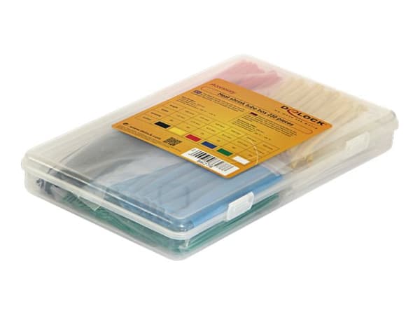 DeLOCK 86278, Kaapelihylly, Musta, Sininen, Vihreä, Punainen, Keltainen, PVC-muovi, 50 kpl