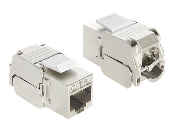 Delock Keystone module - Modulär insättning - CAT 6a - STP - RJ-45 (paket om 24) - för P/N: 43277, 43278, 43280, 86211
