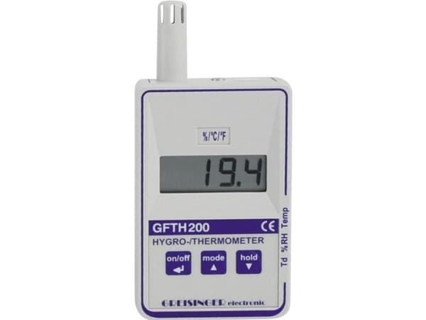 Greisinger GFTH 200 Luftfugtighedsmåler (hygrometer) 0 % rF 100 % rF Dugpunkts/skimmelsvampsvisning