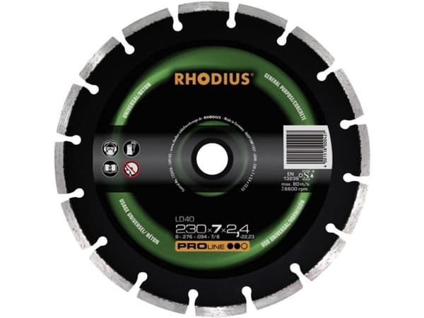 Rhodius 394137 LD 40 Timanttinen leikkuukiekko Halkaisija 125 mm Sisähalkaisija 22.23 mm 1 kpl