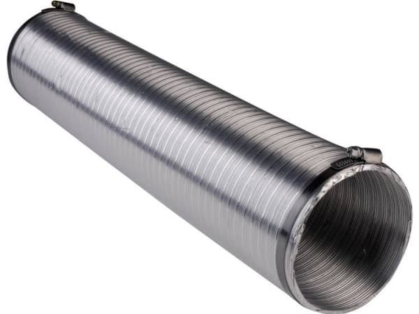 Wallair N51803 Fleksibelt ventilationsrør Alumiini (Ø x L) 8 cm x 2,5 m Sølv