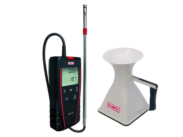 ELMA INSTRUMENTS Kimo villakit VT100E + K35 tragtØ8mm varmetrådsprobe, L:300mmTragtåbning: 200 x 200mm