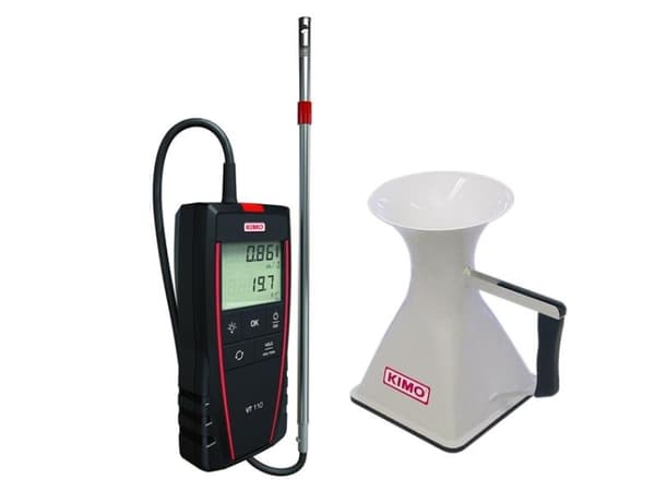 ELMA INSTRUMENTS Kimo villakit VT100E + K35 tragtØ8mm varmetrådsprobe, L:300mmTragtåbning: 200 x 200mm