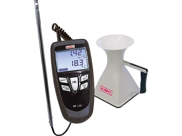 ELMA INSTRUMENTS Kimo huopasarja VT100E + K35 suppiloØ8mmkuumalanka-anturi, L:300mmSuppilon aukko: 200 x 200mm