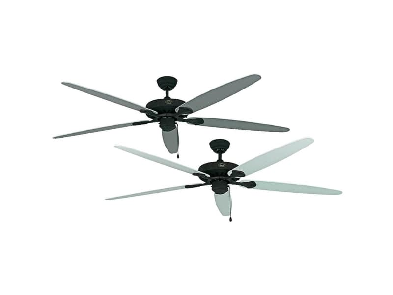 CasaFan CLASSIC ROYAL 180 BA Lack weiß/lichtgrau Loftsventilator (Ø) 180 cm Vingefarve: Hvid, Lysegrå Chassisfarve: Brun-antik, Bronze