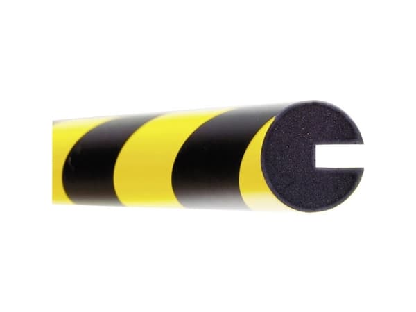 Moravia 422.17.696 MORION indvirkning beskyttelse kredsløb - Beskyttelse profil gul / sort (Ø x L) 40 mm x 1000 mm