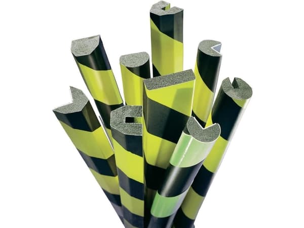 Moravia 422.23.243 Sammenstødsbeskyttelse Sort, Gul (L x B) 1000 mm x 40 mm