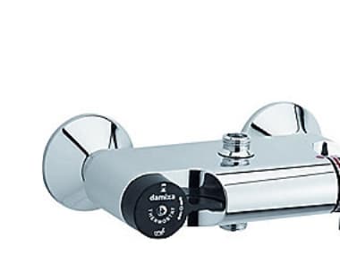 DAMIXA TMC termostatarmatur ½" bruserafgang ned, ½" tilslutning for bruser & omskifter i håndtag, eksklusiv rosetter og tilgangsstykker