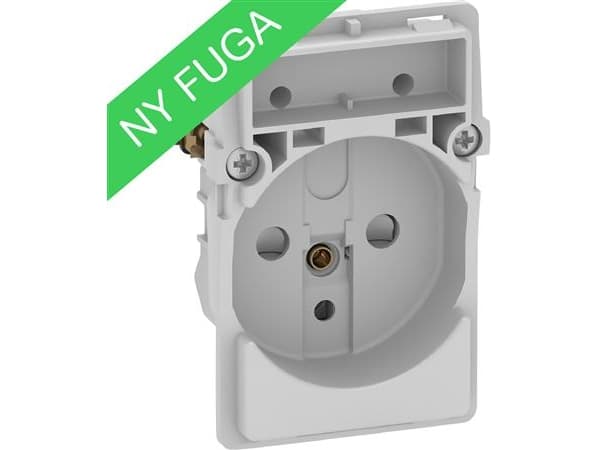 LK FUGA-uttag 2-poligt med stiftjord 112-modul, utan lock