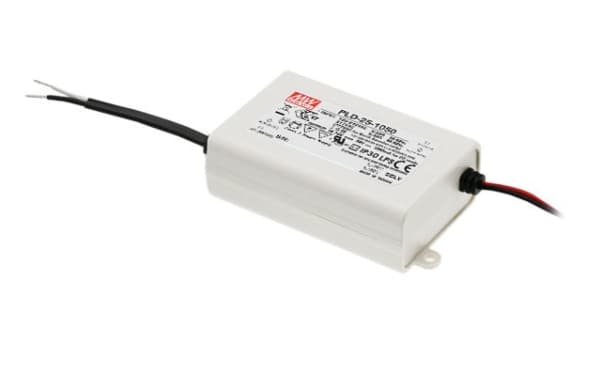 MEAN WELL PLD-25-1050, 25,2 W, IP30, 90 - 295 V, 47 / 63 Hz, 0.2 - 0.6 A, 1,05 A