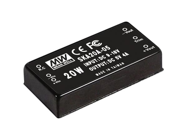 MEAN WELL SKA20C-15, 50,8 mm, 25,4 mm, 11,2 mm, 20 W, 36 - 75 V, 1333 mA