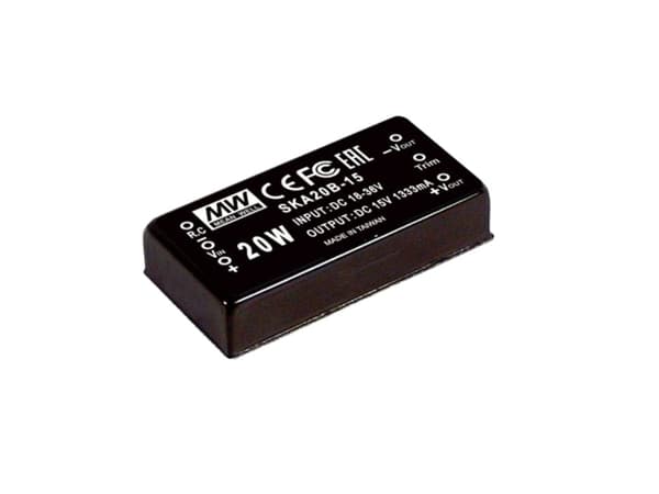 MEAN WELL SKA20C-15, 50,8 mm, 25,4 mm, 11,2 mm, 20 W, 36 - 75 V, 1333 mA