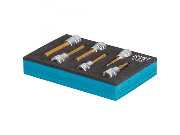 HAZET 163-302/6, Hylssats, 3/8", Metrisk, 6 huvuden, 4,10 mm, 17,2 cm