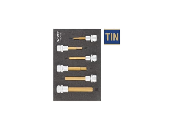 HAZET 163-302/6, Hylssats, 3/8", Metrisk, 6 huvuden, 4,10 mm, 17,2 cm