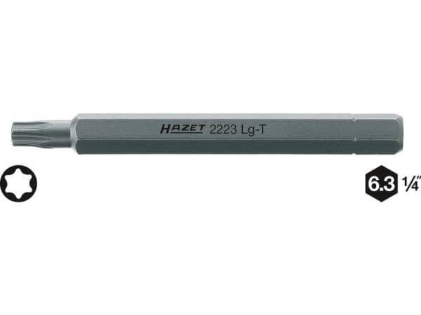 Hazet 2223LG-T30 Torx-bit T 30 Kvalitetsstål C 6.3 1 stk
