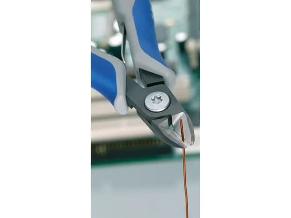 Knipex 79 42 125 Z, sidoskärande tång, 1,1 cm, 1,1 cm, 6,5 mm, Kromvanadiumstål, Blå/grå