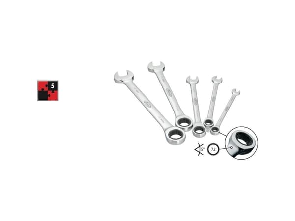 Vigor V2820, 8,10,13,17,19 mm, Kromi, Kromi