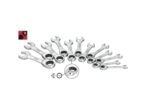 Vigor V2821, 8,9,10,11,12,13,14,15,16,17,18,19 mm, Krom, Krom