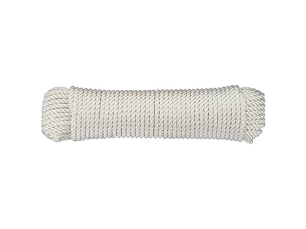 dörner + helmer 190320 Polyamidrep Flätat (Ø x L) 6 mm x 30 m Vit