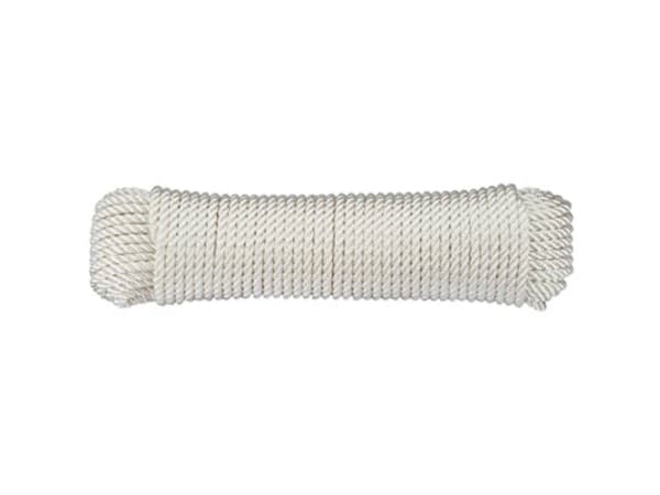 dörner + helmer 190320 Polyamidrep Flätat (Ø x L) 6 mm x 30 m Vit