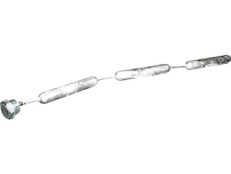 Anodi 130x21,3mm 3 elementtiä - w. 3/4' prop. magnesiumia