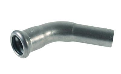 VSH bøjning 45° muffe/nippel 108 mm syrefast